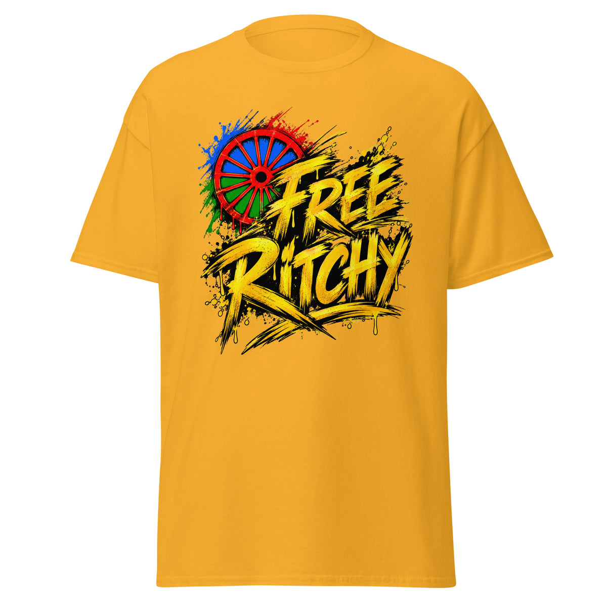 T-shirt FREE RITCHY or, vue de face — Le Grand Merdier