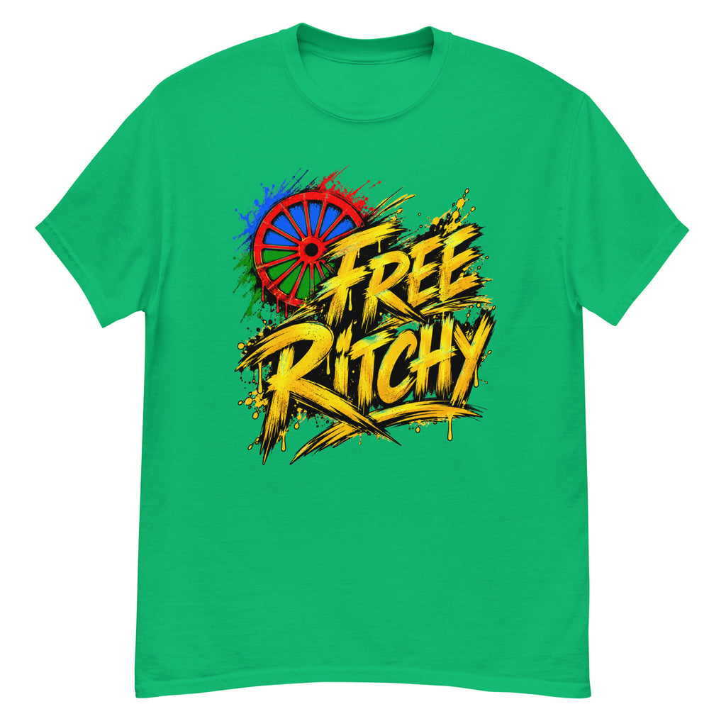 T-shirt FREE RITCHY vert menthe, visuel de face — Le Grand Merdier