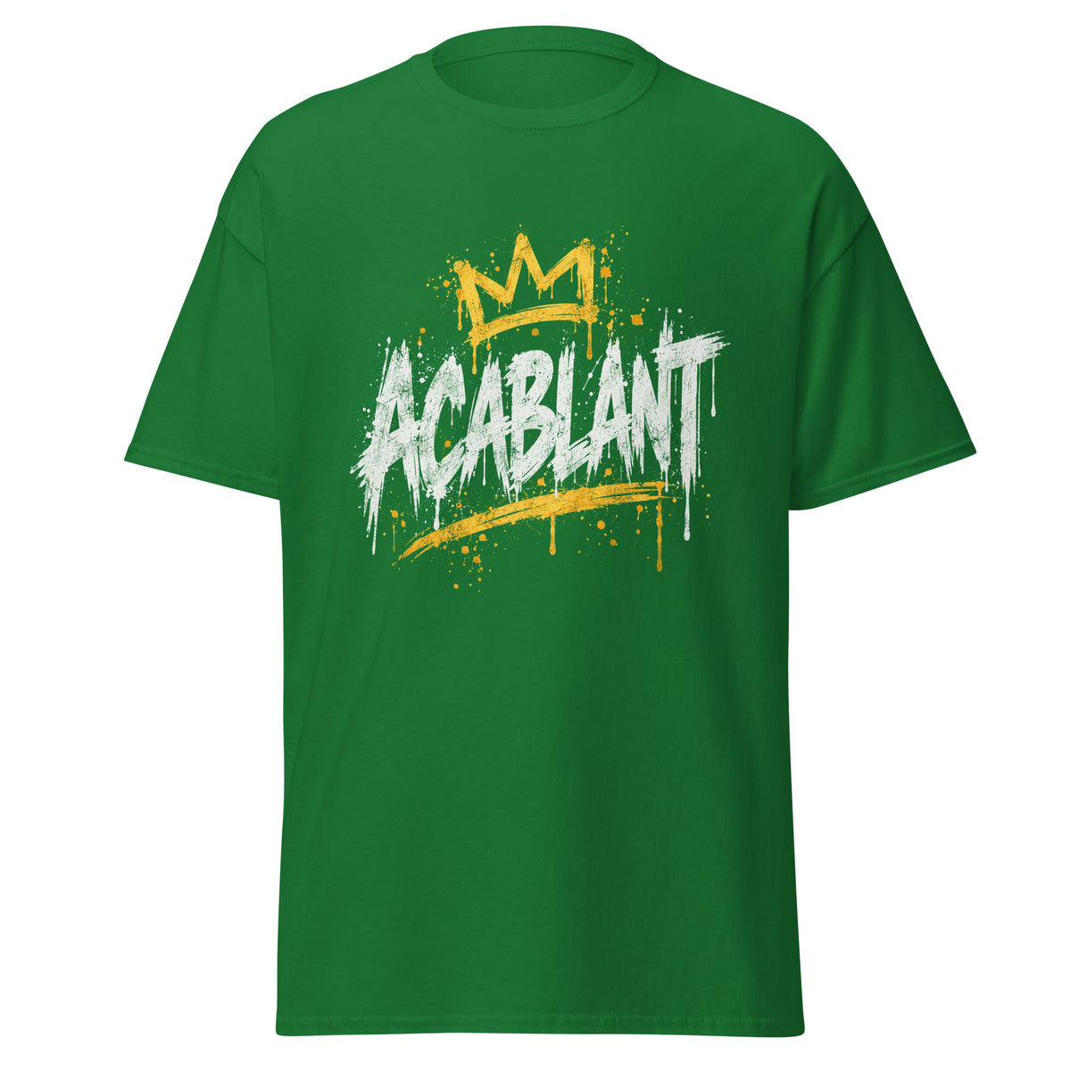 T-shirt ACABLANT vert gazon, vue de face — Le Grand Merdier