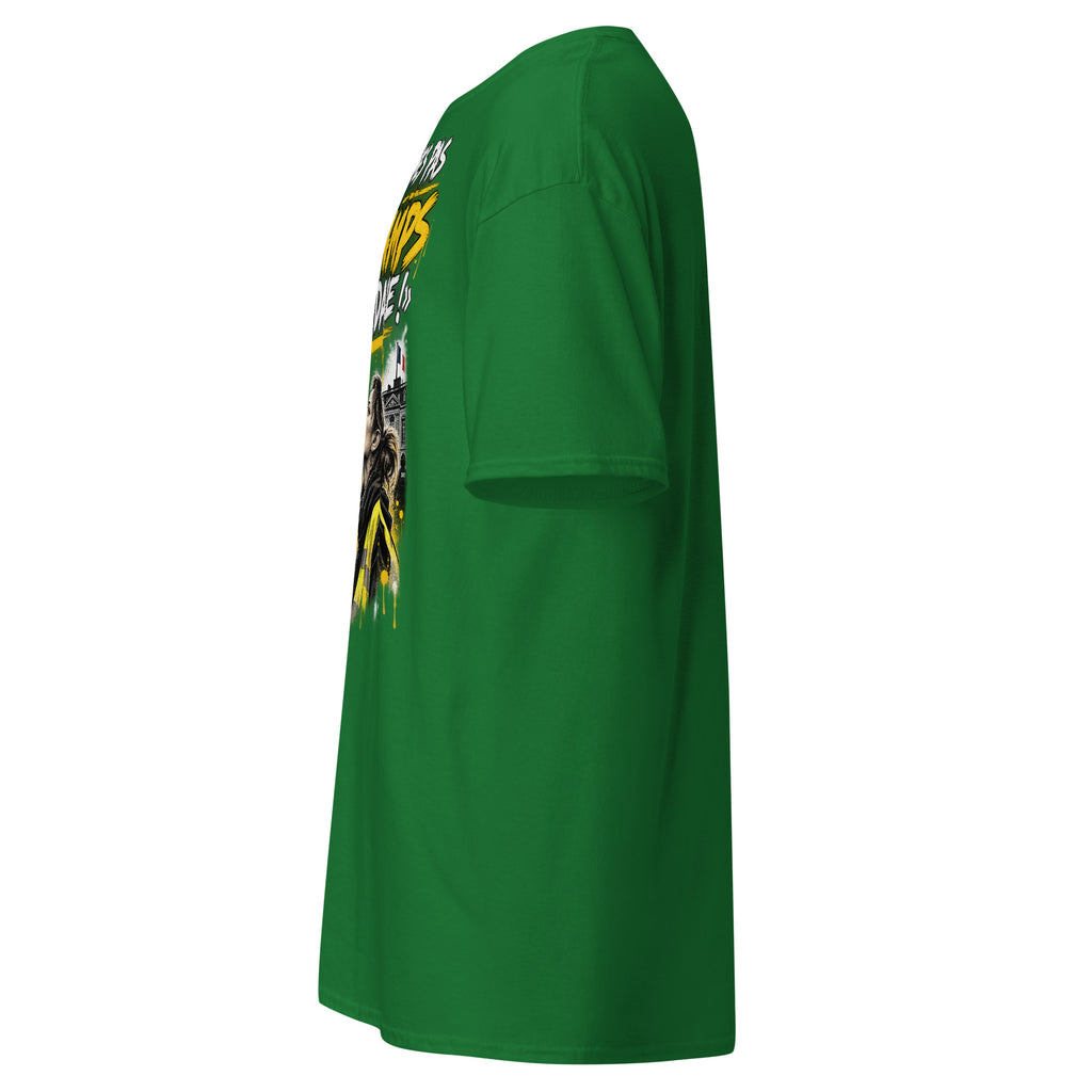 T-shirt Gilets Jaunes Pas du Même Camp Madame vert gazon, côté gauche — Le Grand Merdier