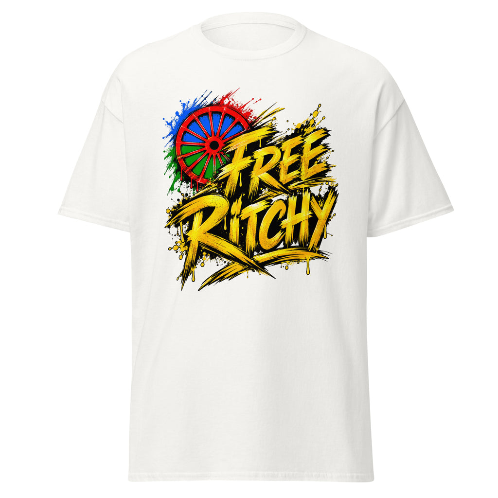 T-shirt FREE RITCHY blanc, vue de face — Le Grand Merdier