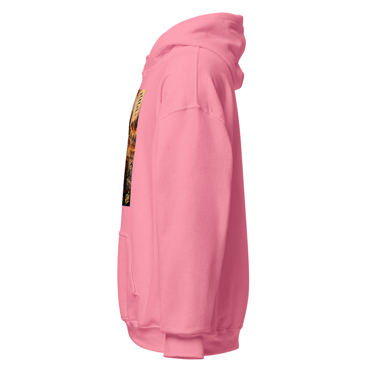 Sweat à capuche Planète B rose, côté gauche — Le Grand Merdier