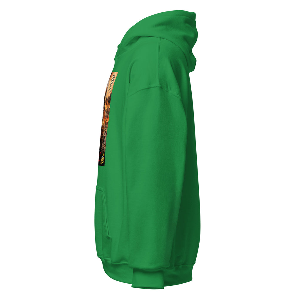 Sweat à capuche Planète B vert menthe, côté gauche — Le Grand Merdier